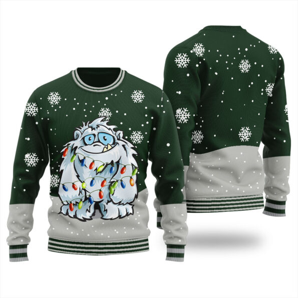 Yeti Ugly Christmas Sweater Forest Green