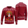 Yoga Santa Clause Namaste Ugly Sweater Cardinal Red