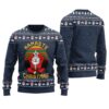 Yoga Santa Ugly Christmas Sweater Navy