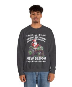 Santa Farm Truck Christmas Sleigh Christmas Sweatshirt For Men 11
