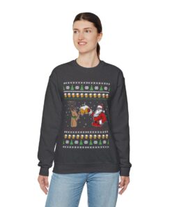 Drinking Beer Funny Women's Ugly Christmas Sweatshirt