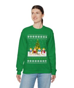 Merry Christmas Snowman Ugly Christmas Sweatshirt Womens