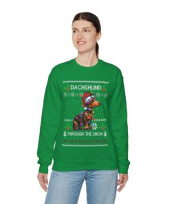Dachshund Ugly Christmas Sweatshirt Womens