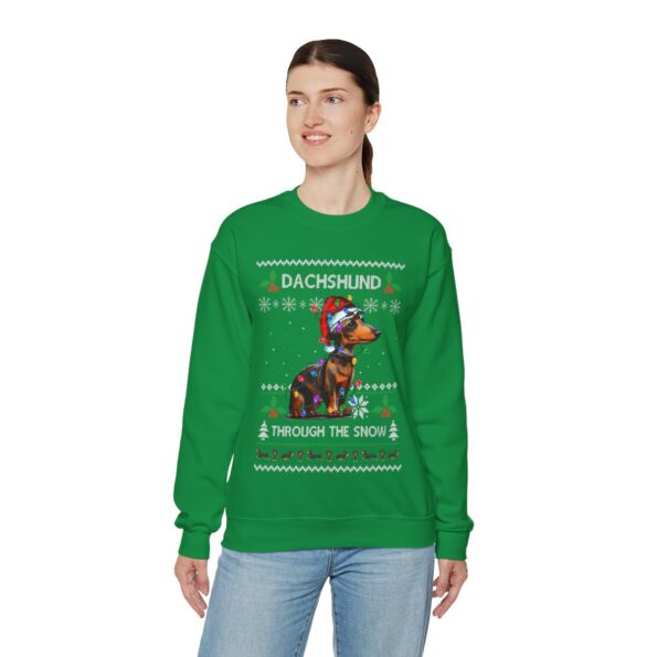 Dachshund Ugly Christmas Sweatshirt Womens