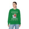 Santa Riding Cow Ugly Christmas Sweatshirt Womens