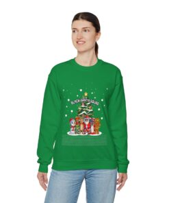 Black Santa Squad Ugly Christmas Sweatshirt Womens