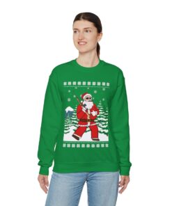 Hunting Santa Ugly Christmas Sweatshirt Womens