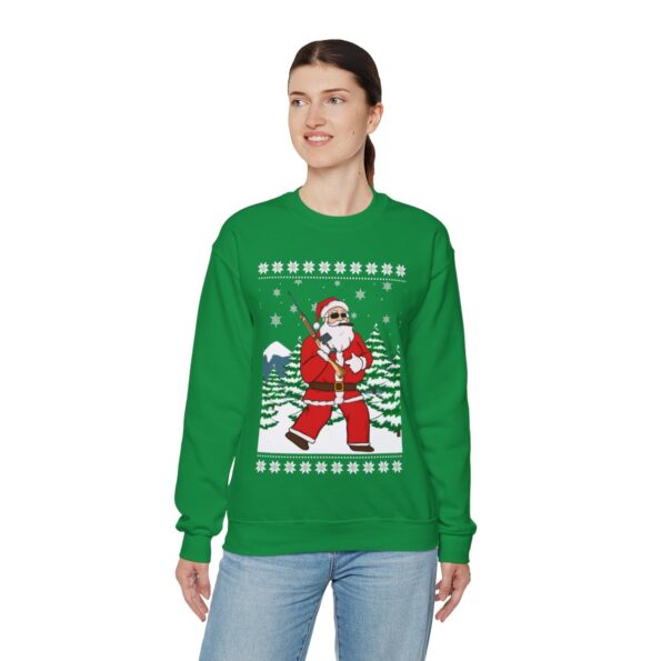 Hunting Santa Ugly Christmas Sweatshirt Womens