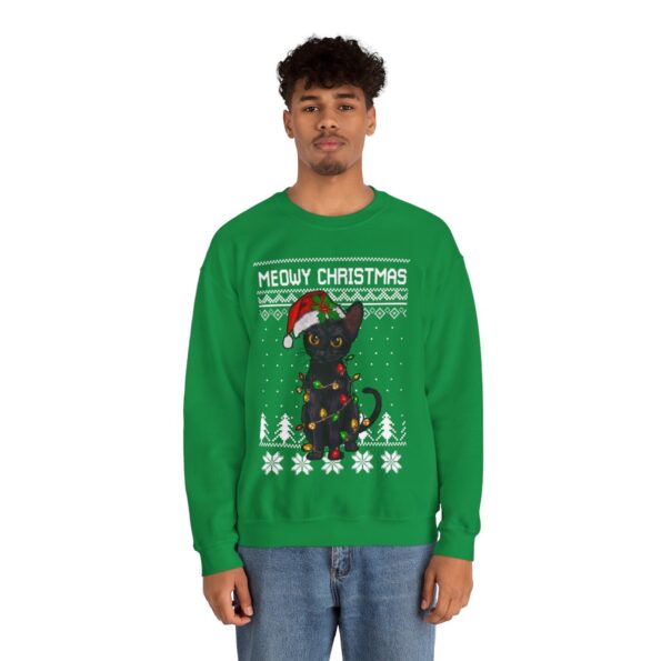 Meowy Christmas Cat Christmas Sweatshirt For Men