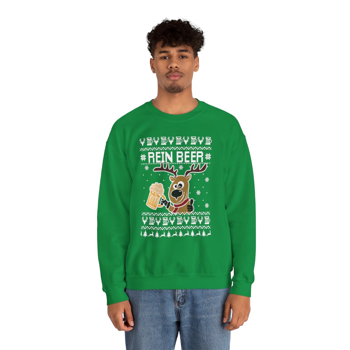 Rein Beer Reindeer Ugly Xmas Sweatshirt 8 Rein Beer Reindeer Ugly Xmas Sweatshirt - Image 8