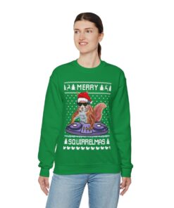 Merry Squirrelmas Squirrel Ugly Christmas Sweatshirt Womens