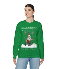 Naughty Santas Sleigh Ugly Christmas Sweatshirt Womens