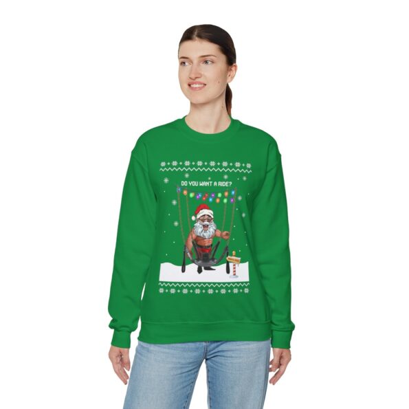 Naughty Santas Sleigh Ugly Christmas Sweatshirt Womens