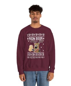 Rein Beer Reindeer Ugly Xmas Sweatshirt 17