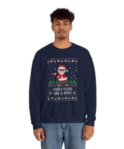 Alternative view of Floss Santa Claus Ugly Christmas Sweater