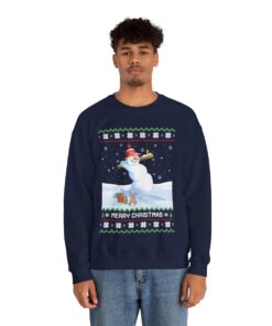 Merry Christmas Snowman Mens Christmas Sweater