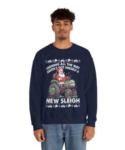 Santa Farm Truck Christmas Sleigh Christmas Sweatshirt For Men 12