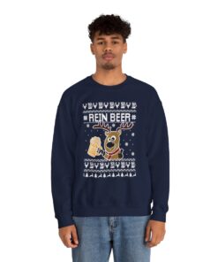 Rein Beer Reindeer Ugly Xmas Sweatshirt 21