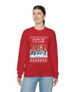 Santa Reindeer Marathon Ugly Christmas Sweater