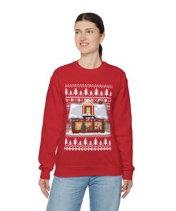 Santa Club Party Ugly Christmas Sweatshirt Womens
