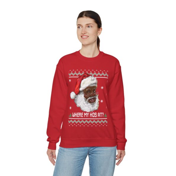 Black Santa Ugly Christmas Sweatshirt For Women