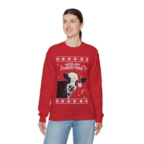 Cow Ugly Christmas Sweatshirt Womens