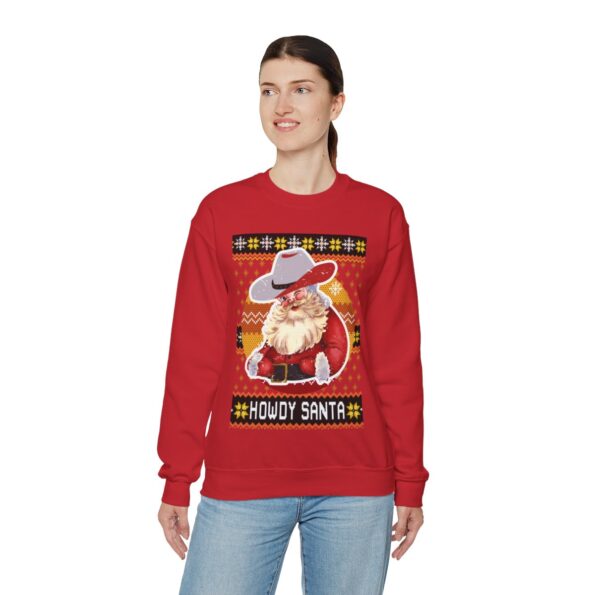 Howdy Santa Ugly Christmas Sweatshirt Womens