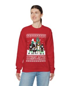 Santa Squad North Pole Christmas Sweater Women