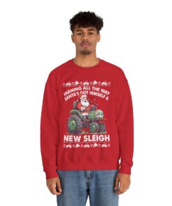 Santa Farm Truck Christmas Sleigh Christmas Sweatshirt For Men 13
