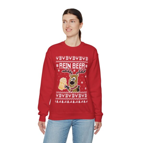 Rein Beer Reindeer Ugly Christmas Sweatshirt Womens