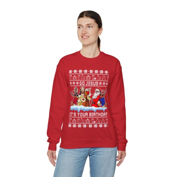 Jesus Birthday Ugly Christmas Sweatshirt Womens
