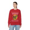 Bigfoot Santa Jesus Riding On A Dinosaur Ugly Christmas Sweatshirt For Women