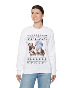 Alternative view of Three Possum Moon Ugly Christmas Sweatshirt Womens