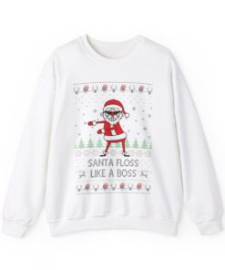 Floss Santa Claus Mens Christmas Sweater
