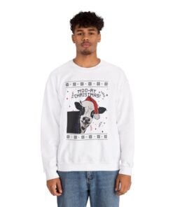 Alternative view of Moory Christmas Cow Ugly Xmas Sweatshirt