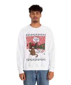 Alternative view of Funny Meowy Mens Christmas Sweater