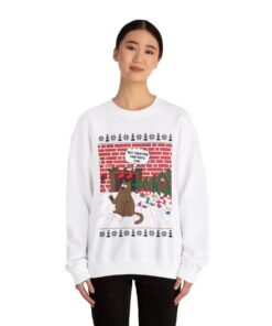 Alternative view of Funny Cat Selfie With His Chaos Christmas Sweater Women