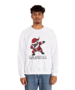 Alternative view of Dabbing Black Santa Ugly Xmas Sweatshirt