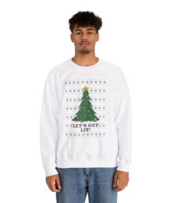 Alternative view of Lets Get Lit Ugly Xmas Sweatshirt