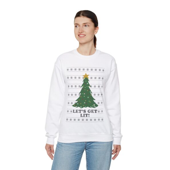 Get Lit Ugly Christmas Sweatshirt Womens