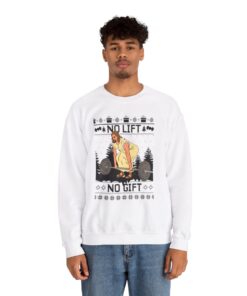 Alternative view of No Lift No Gift Jesus Ugly Xmas Sweatshirt