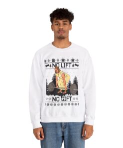 Alternative view of Lifting Jesus Christmas Sweatshirt For Men