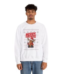 Alternative view of Moose Merry Christmoose Ugly Xmas Sweatshirt