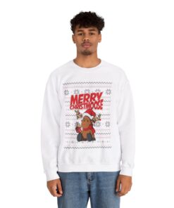 Alternative view of Moose Merry Christmoose Christmas Sweatshirt For Men