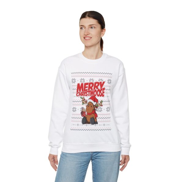 Moose Merry Christmoose Ugly Christmas Sweatshirt Womens