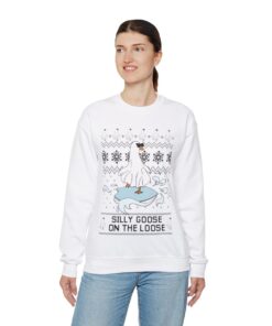 Alternative view of Silly Goose Ugly Christmas Sweatshirt Womens