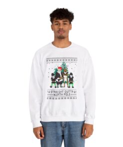 Straight Outta North Pole Christmas Sweatshirt Ugly