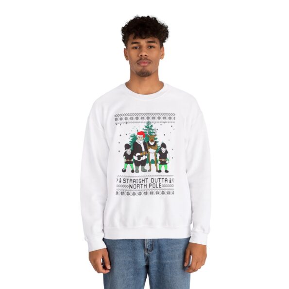 Straight Outta North Pole Christmas Sweatshirt Ugly