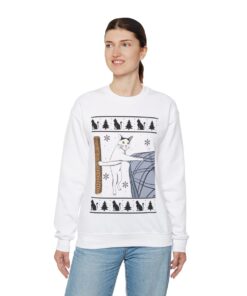 Alternative view of Cat Meme Ugly Christmas Sweatshirt Womens