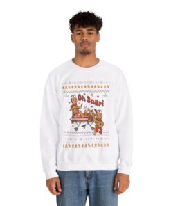 Alternative view of Oh Snap Gingerbread Ugly Xmas Sweatshirt For Men